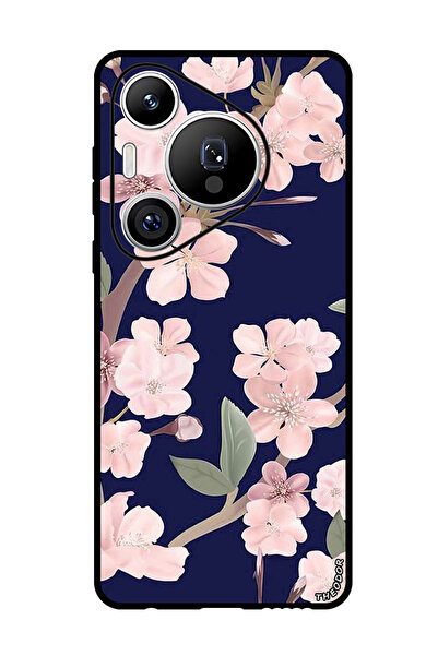 Theodor جراب واقٍ مضاد للخدش والصدمات لهاتف هواوي بيورا 70، زهور وردية باللون...