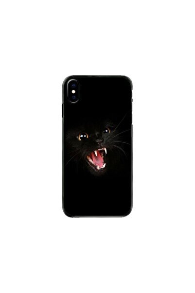Atlas Husa personalizata si Folie de Silicon Apple iPhone XS Max, Black Cat #...