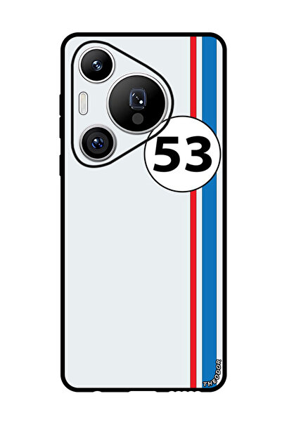 Theodor جراب حماية لهاتف هواوي بيورا 70 برو بلس بخطوط حمراء وزرقاء 53
