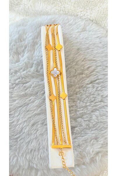 stainless steell 5 Rows Clover Bracelet