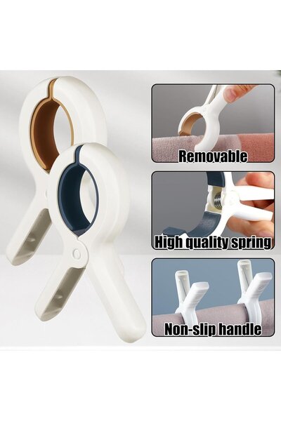 Vpb Clothespins for beach towels, bath towels, bed linen, thick clothes (8 pieces)