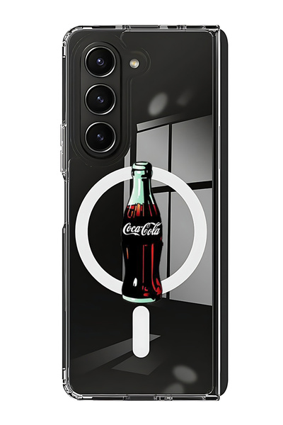 Theodor غلاف لهاتف Samsung Galaxy Z Fold 6 متوافق مع MagSafe، غطاء ممتص للصدمات للهاتف من كوكاكولا