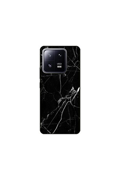 Atlas Husa personalizata si Folie de Silicon pentru Xiaomi 13 Pro, Black Marble, S1D1M0229