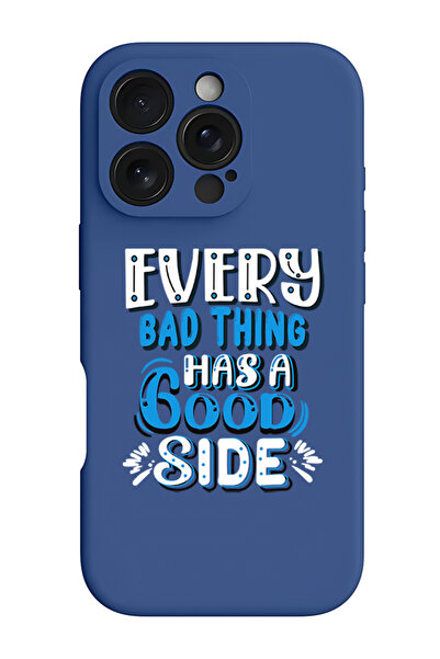 Theodor جراب سيليكون سائل أزرق واقٍ مقاوم للصدمات لهاتف iPhone 16 Pro - لكل ش...