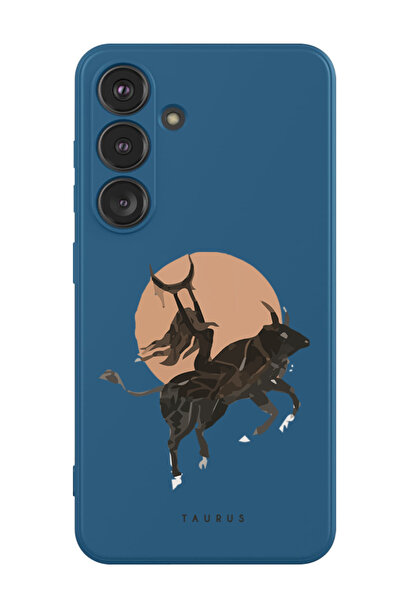 Theodor غطاء حماية سائل من السيليكون المقاوم للصدمات لهاتف سامسونج جالاكسي S24 (أزرق) - توروس