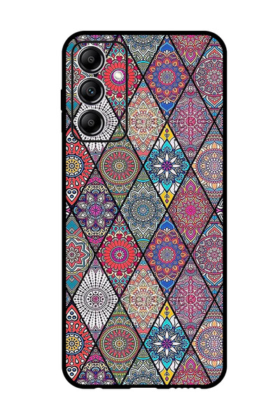 Theodor جراب واقٍ مضاد للخدش والصدمات لهاتف Samsung Galaxy A25 بتصميم فن ماندالا