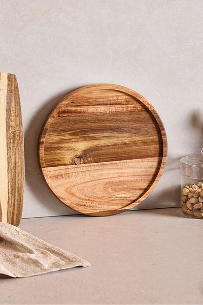 Perotti Acacia Rotating Presentation Plate 25 cm