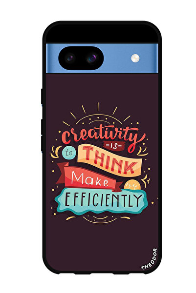 Theodor جراب واقٍ مضاد للخدش والصدمات لهاتف Google Pixel 8a الإبداع هو التفكير