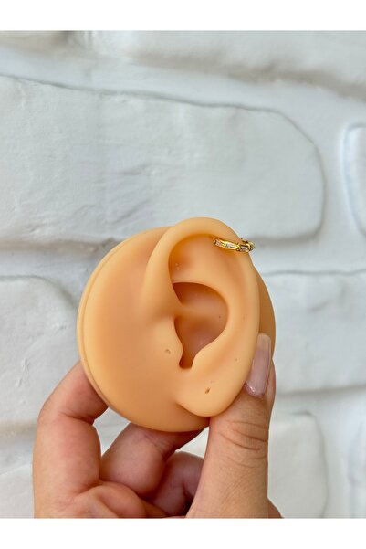 alysa jewelry Cerrahi Çelik zirkon baget taşlı halka Piercing 8mm helix lobe