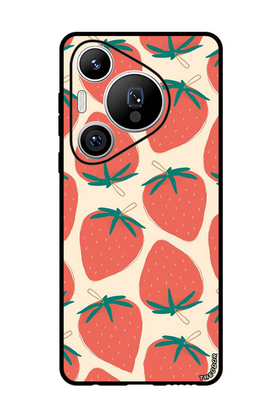 Theodor جراب واقٍ مضاد للخدش والصدمات لهاتف هواوي بيورا 70 برو بلس - فراولة