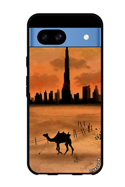 Theodor جراب واقٍ مضاد للخدش والصدمات لهاتف Google Pixel 8a بتصميم غروب الشمس...