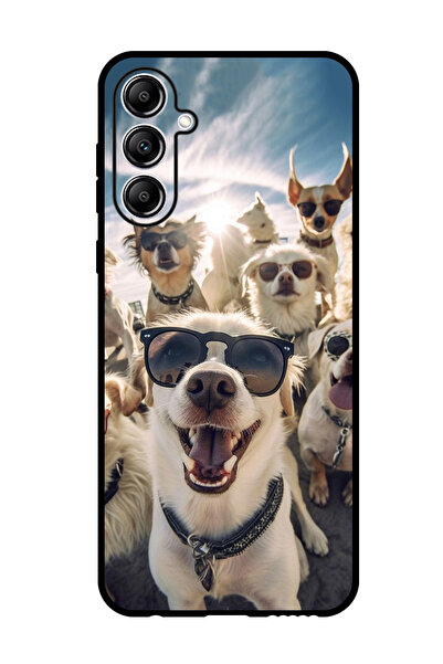 Theodor جراب واقٍ مضاد للخدش والصدمات لهاتف Samsung Galaxy F15، كلاب سيلفي