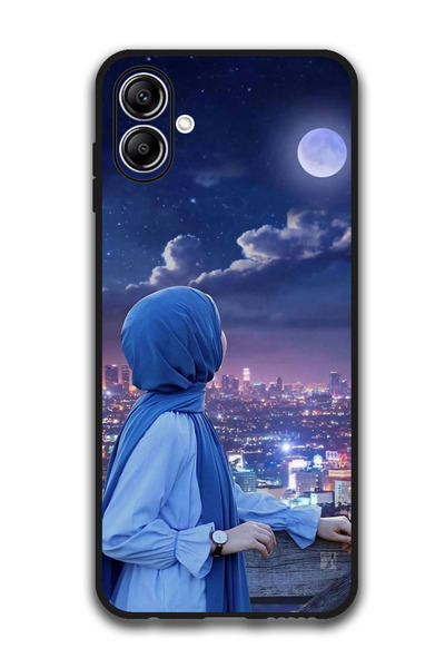 Theodor جراب واقٍ مضاد للخدش والصدمات لهاتف Samsung Galaxy A06 فتاة محجبة تنظ...