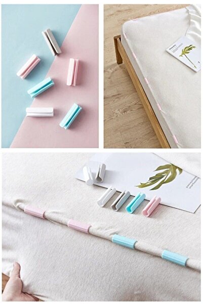 Evvano 12 Adet Yorgan Kılıfı Ve Çarşaf Sabitleyici Kaydırmaz Nevresim Örtü Kl...