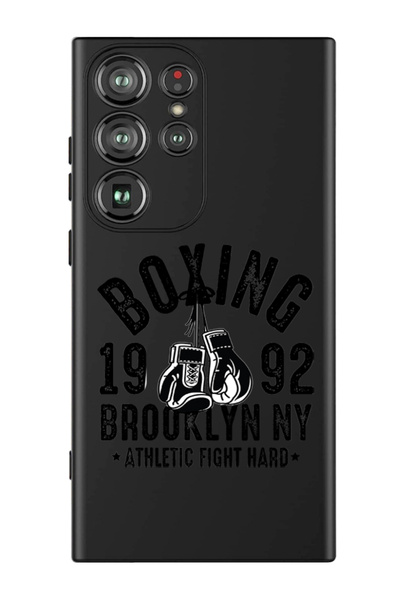 Theodor غطاء حماية سائل من السيليكون لهاتف سامسونج جالاكسي S24 ألترا (أسود) - بوكسينج بروكلين أسود