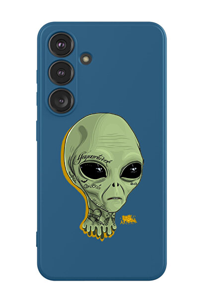 Theodor غطاء حماية سائل من السيليكون المقاوم للصدمات لهاتف سامسونج جالاكسي S24 بلس (أزرق) - إليان