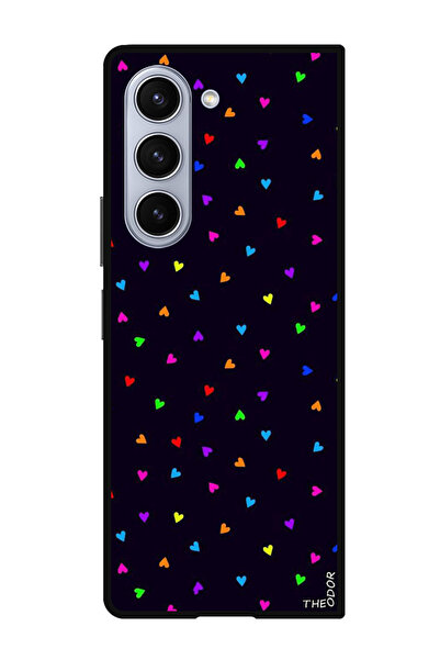 Theodor جراب واقٍ مضاد للخدش والصدمات لهاتف Samsung Galaxy Z Fold 6 قلوب صغير...