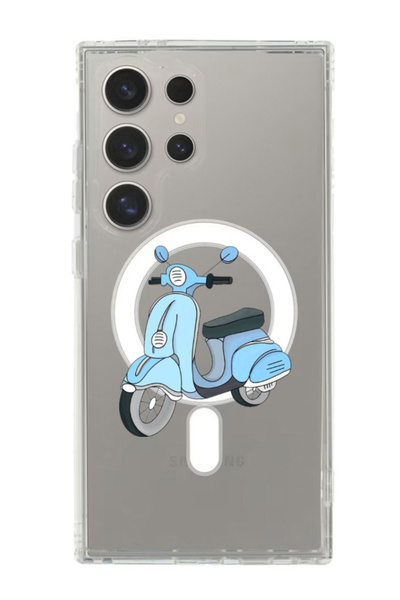 Theodor غلاف لهاتف Samsung Galaxy S24 Ultra متوافق مع MagSafe، غطاء ممتص للصدمات مقاوم للصدمات من Vespa