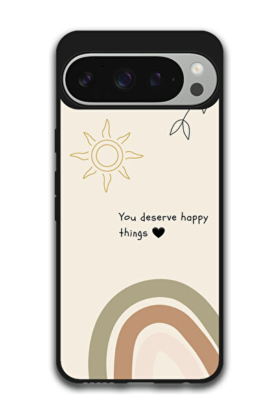 Theodor جراب واقٍ مضاد للخدش والصدمات لهاتف Google Pixel 9 Pro أشياء سعيدة