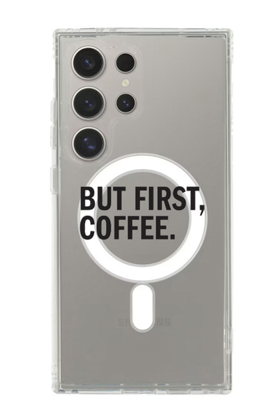 Theodor غلاف لهاتف Samsung Galaxy S24 Ultra متوافق مع MagSafe، غطاء ممتص للصدمات ومقاوم للصدمات من Coffee First