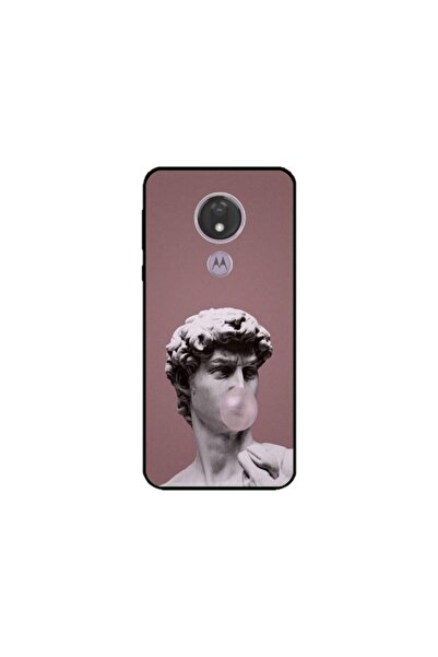 Atlas Husa personalizata si Folie de Silicon Motorola Moto G7, Bubble Gum Statue, multicolor, S1D1M0317