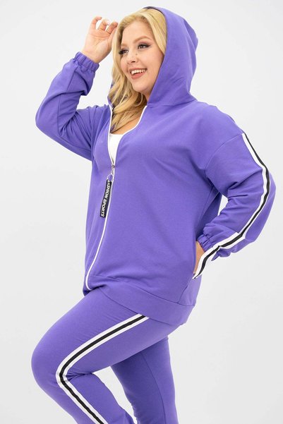 Bigsize Trening dama marimi mari cu fermoar 8136