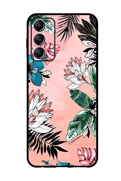 Theodor جراب واقٍ مضاد للخدش والصدمات لهاتف Samsung Galaxy A15 5G، زهور وأوراق