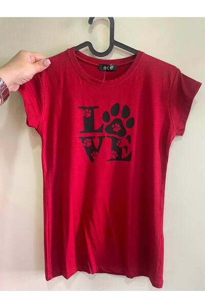 LADİJİTAL BASKI ÇÖZÜMLERİ Red Paw Friends Print Tshirt