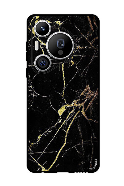 Theodor جراب واقٍ مضاد للخدش والصدمات لهاتف هواوي بيورا 70 برو بلس، بنسيج رخامي