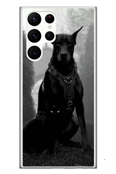 Atlas Husa personalizata si Folie de Silicon Samsung Galaxy S24 Ultra, Doberm...