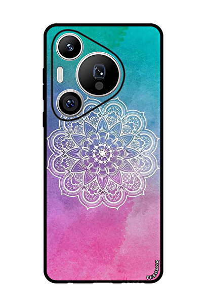 Theodor جراب واقٍ مضاد للخدش والصدمات لهاتف هواوي بيورا 70 برو بلس مع زهرة في...