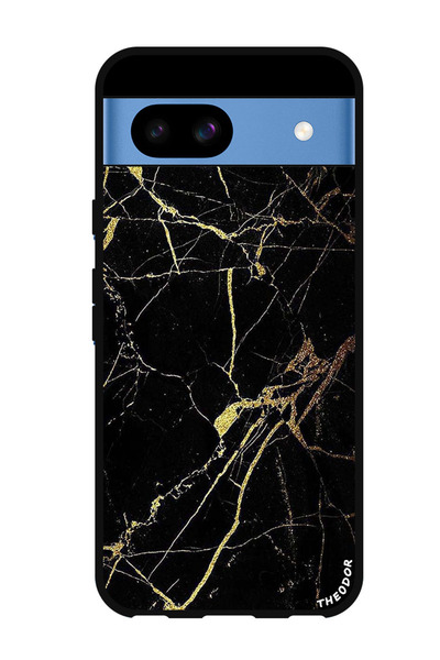 Theodor جراب واقٍ مضاد للخدش والصدمات لهاتف Google Pixel 8a بملمس رخامي