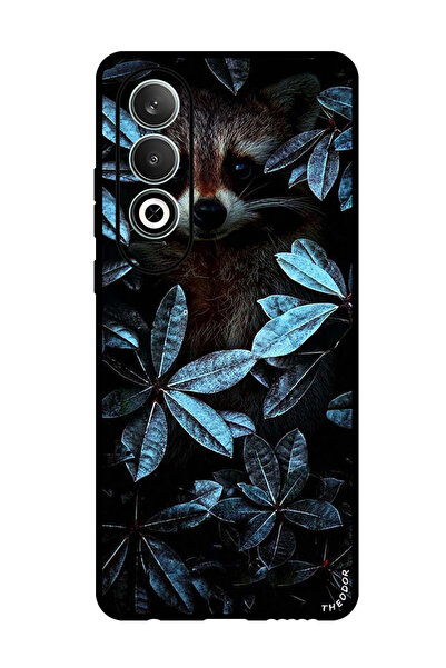 Theodor جراب واقٍ مضاد للخدش والصدمات لهاتف Oppo K12 بتصميم حيوان بين الأوراق