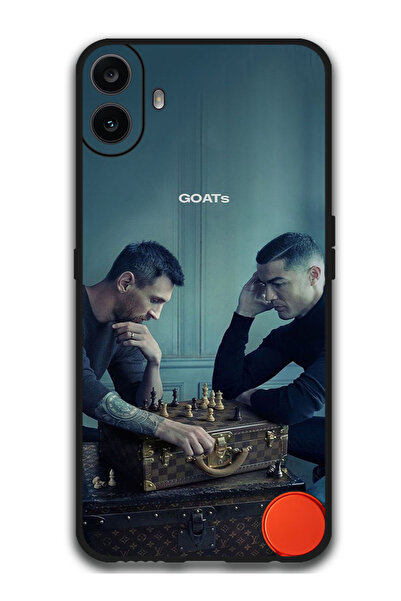 Theodor جراب واقٍ مضاد للخدش والصدمات لهاتف CMF 1، لعبة الشطرنج ميسي ورونالدو