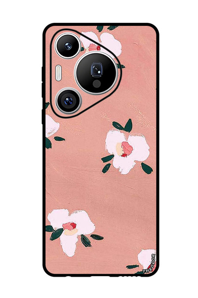 Theodor جراب واقٍ مضاد للخدش والصدمات لهاتف هواوي بيورا 70 برو بلس، زهور الخوخ