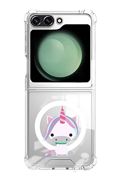 Theodor غلاف لهاتف Samsung Galaxy Z Flip 6 متوافق مع MagSafe، جراب مقاوم للصدمات، مولود ليكون بريًا