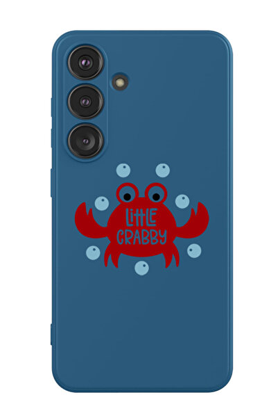 Theodor غطاء حماية سائل من السيليكون المقاوم للصدمات لهاتف سامسونج جالاكسي S24 (أزرق) - ليتل كرابي