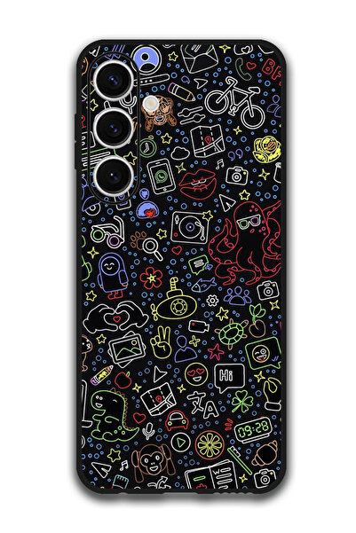 Theodor جراب واقٍ مضاد للخدش والصدمات لهاتف Samsung Galaxy S24 FE أشياء عشوائية