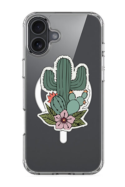 Theodor جراب ماج سيف متوافق مع آيفون 16، غطاء ممتص للصدمات مقاوم للصدمات - كاكتوس