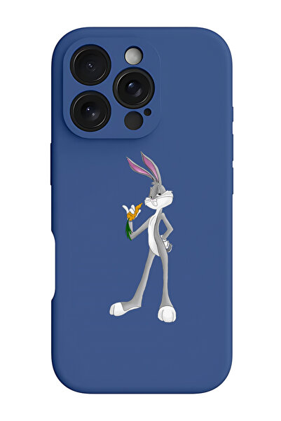Theodor جراب سيليكون سائل واقي مقاوم للصدمات لجهاز iPhone 16 Pro Max أزرق - أ...