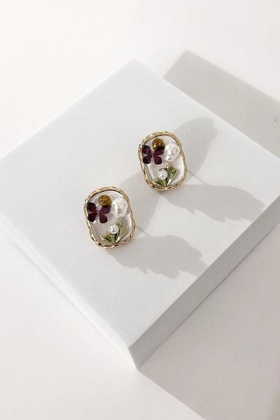 New Obsessions Mineli Spring Pearl Branch Women's Earrings