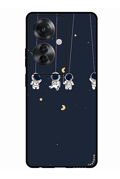 Theodor جراب واقٍ مضاد للخدش والصدمات لهاتف Oppo Reno 11F من رواد الفضاء