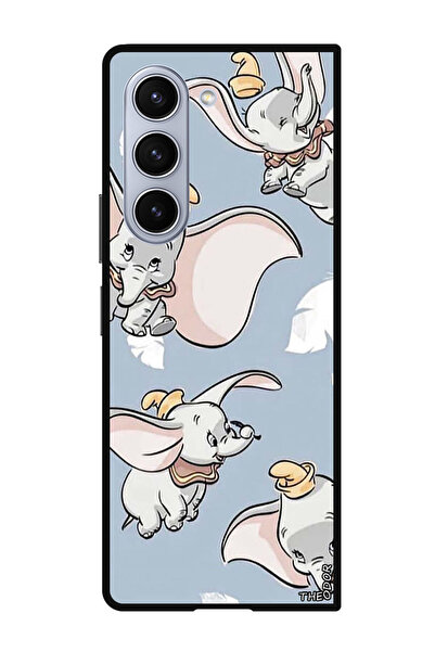 Theodor جراب حماية لهاتف سامسونج جالاكسي زد فولد 6 بطبعة فيل صغير طائر