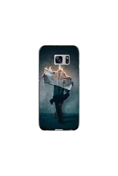 Atlas Husa personalizata si Folie de Silicon Samsung Galaxy S7, Clockwork, mu...
