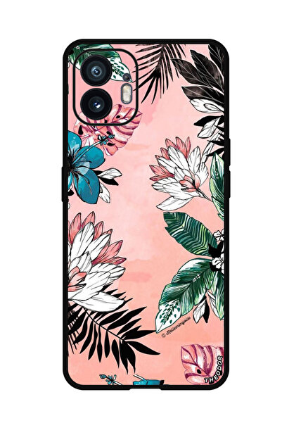 Theodor جراب واقٍ مضاد للخدش والصدمات لهاتف Nothing Phone (2) زهور وأوراق