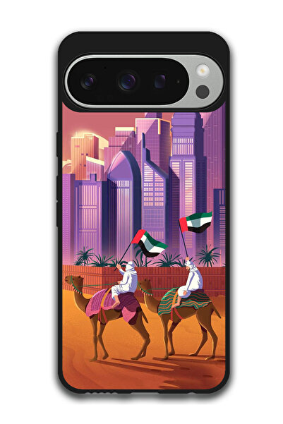 Theodor جراب واقٍ مضاد للخدش والصدمات لهاتف Google Pixel 9 Pro، بتصميم علم ال...