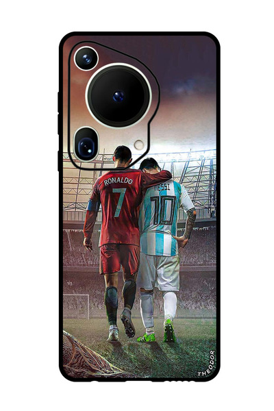 Theodor جراب واقٍ مضاد للخدش والصدمات لهاتف هواوي بيورا 70 ألترا رونالدو ميسي