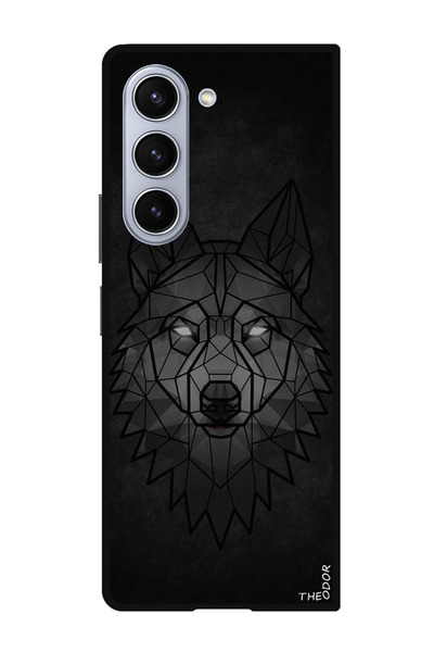 Theodor Protective Case Anti Scratch Shock Proof Bumper Cover For Samsung Galaxy Z Fold 6 Wolf Abstract