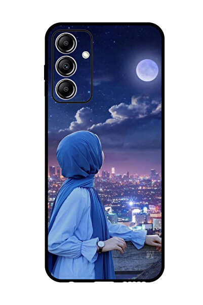 Theodor جراب واقٍ مضاد للخدش والصدمات لهاتف Samsung Galaxy A35 فتاة محجبة تنظ...