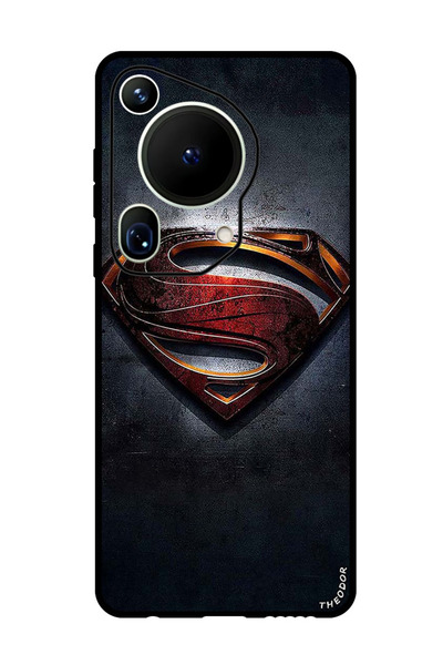 Theodor جراب واقٍ مضاد للخدش والصدمات لهاتف هواوي بيورا 70 ألترا سوبر مان